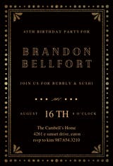 Fancy night - Birthday Invitation